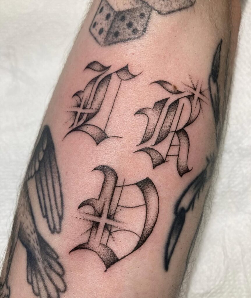 Black and grey dotwork tattoo by Austris Briedis, Rīgas Tinte