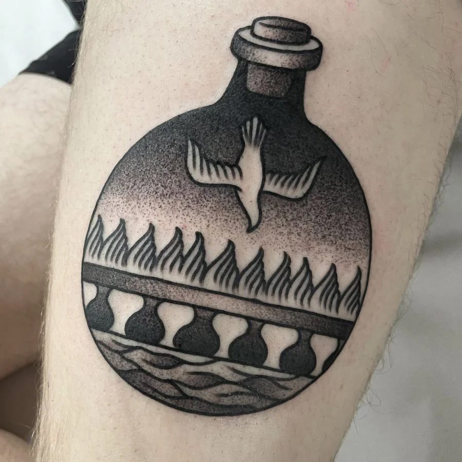 Dotwork tattoo by Daniels Zars, Rīgas Tinte